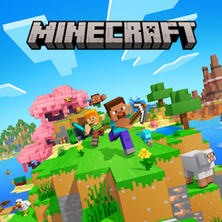 Minecraft Logo and player example